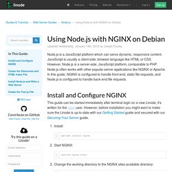 Using Node.js with NGINX on Debian