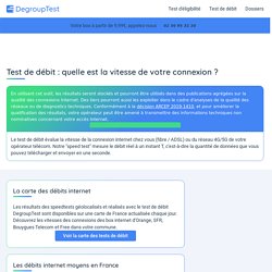 Test de débit DegroupTest - Testez la vitesse de votre connexion