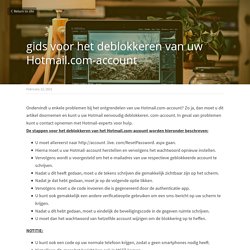 gids voor het deblokkeren van uw Hotmail.com-account