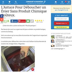 L'Astuce Pour Déboucher un Évier Sans Produit Chimique Coûteux.