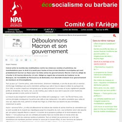 Déboulonnons Macron et son gouvernement 20 juin 2020