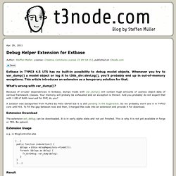 Debug Helper Extension for Extbase