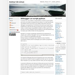 Débugger un script python