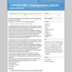 Remote debugging avec Eclipse d'une application web sous Tomcat - Guillaume VIEL