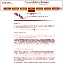 Debugging VBA