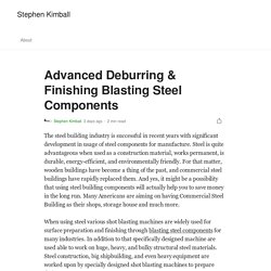 Advanced Deburring & Finishing Blasting Steel Components