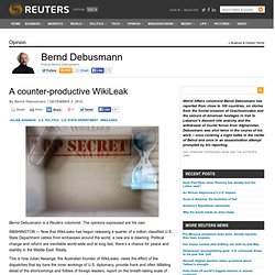 A counter-productive WikiLeak