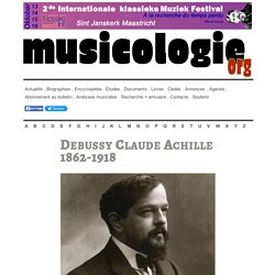 Debussy Claude (1862-1918) - musicologie.org