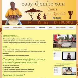 Cours djembé en ligne accès débutants Patrice professeur de djembé