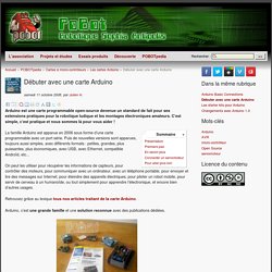 [PoBot] Débuter avec une carte Arduino