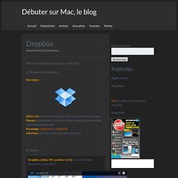 débuter sur mac : DropBox