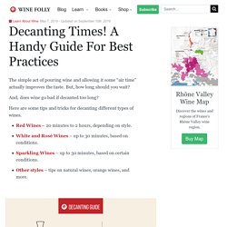 Decanting Times! A Handy Guide For Best Practices