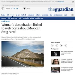 Woman's decapitation linked to web posts about Mexican drug cartel
