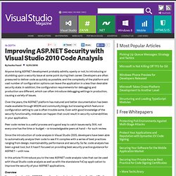 VSM December: Code Analysis for ASP.NET