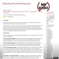 Exposing PseudoAstronomy