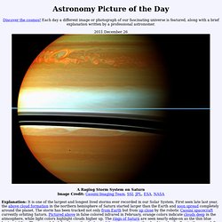 2011 December 26 - A Raging Storm System on Saturn