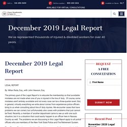 December 2019 Legal Report