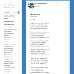 Décembre, poème d'Emile Verhaeren