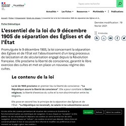 la loi du 9 décembre 1905 de séparation des Églises et de l’État