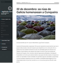 22 de decembro: as rúas de Galicia homenaxean a Cunqueiro