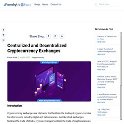 Centralized and Decentralized Cryptocurrency Exchanges