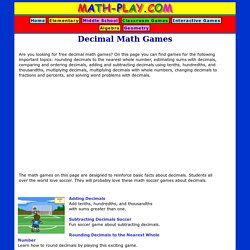 Decimal Math Games