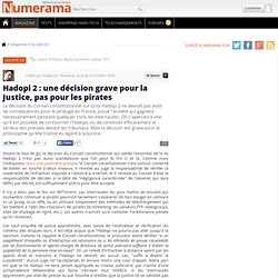 Hadopi 2 : une décision grave pour la Justice, pas pour les pira