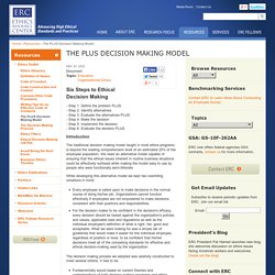 The PLUS Decision Making Model