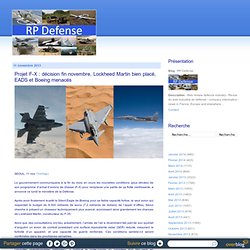 Projet F-X : décision fin novembre, Lockheed Martin bien placé, EADS et Boeing menacés