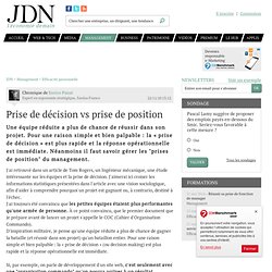 Avis d’expert : Prise de décision vs prise de position par Enrico Panaï – Tribune Management