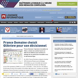 France Domaine choisit Qlikview pour son décisionnel