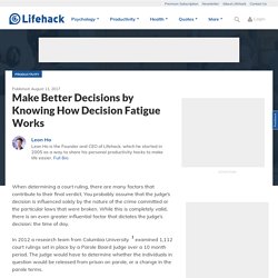 Make Better Decisions by Knowing How Decision Fatigue Works