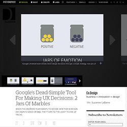 Google’s Dead-Simple Tool For Making UX Decisions: 2 Jars Of Marbles