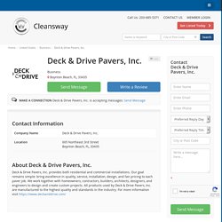 Deck & Drive Pavers, Inc.