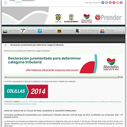 Secretaría de Educación de Medellín - Declaración juramentada para determinar categoría tributaria