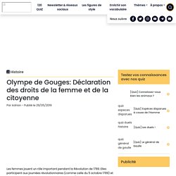 Olympe de Gouges: Déclaration des droits de la femme et de la citoyenne