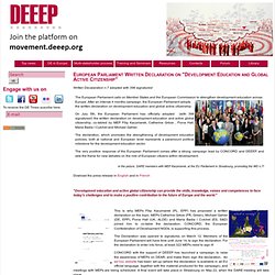 DEEEP welcomes EP Declaration