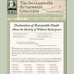 Declaration of Reasonable Doubt