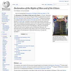 Declaration of the Rights of Man and of the Citizen