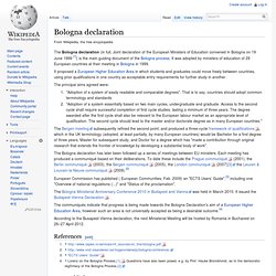 Bologna declaration