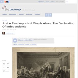 Just A Few Important Words About The 'Declaration Of Independence'
