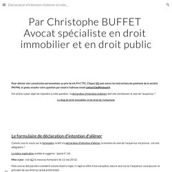 Déclaration d'intention d'aliéner et indication du nom de l'acquéreur