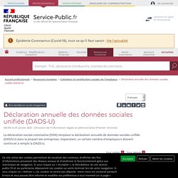 Déclaration annuelle des données sociales (DADS) - professionnels