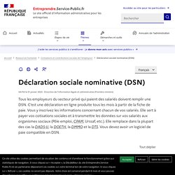 Déclaration sociale nominative (DSN)