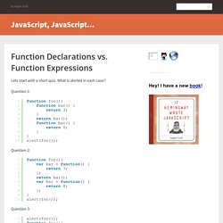 Function Declarations vs. Function Expressions – JavaScript, JavaScript…