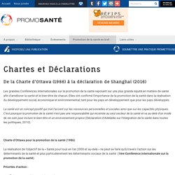 Chartes et Déclarations - PromoSanté