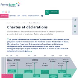 Chartes et déclarations en promotion de la santé / Promosanté IdF