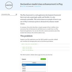 Declarative model class enhancement in Play