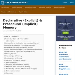 Declarative Memory & Procedural Memory
