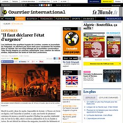 "Il faut déclarer l'état d'urgence"